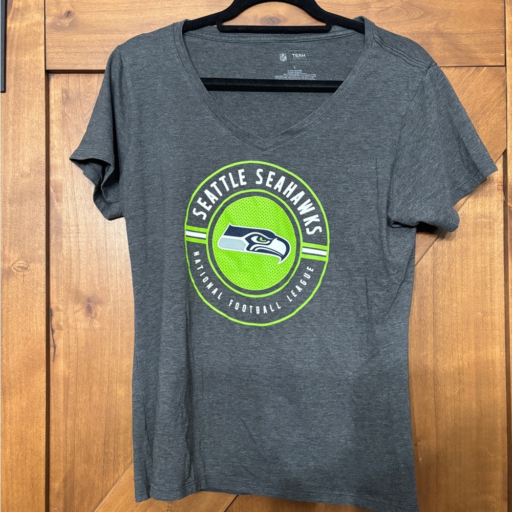 Seahawks t-shirt.